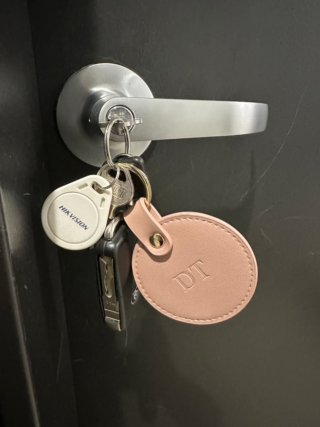 Customer photo review of Vegan leather keyring