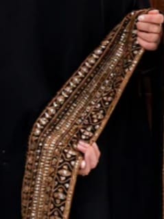 Customer photo review of Luxury Black Embroidered Pakistani Suit Set
