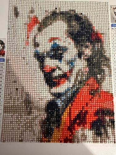 Customer photo review of Dramatic Joker Vibe (Diamond Painting)