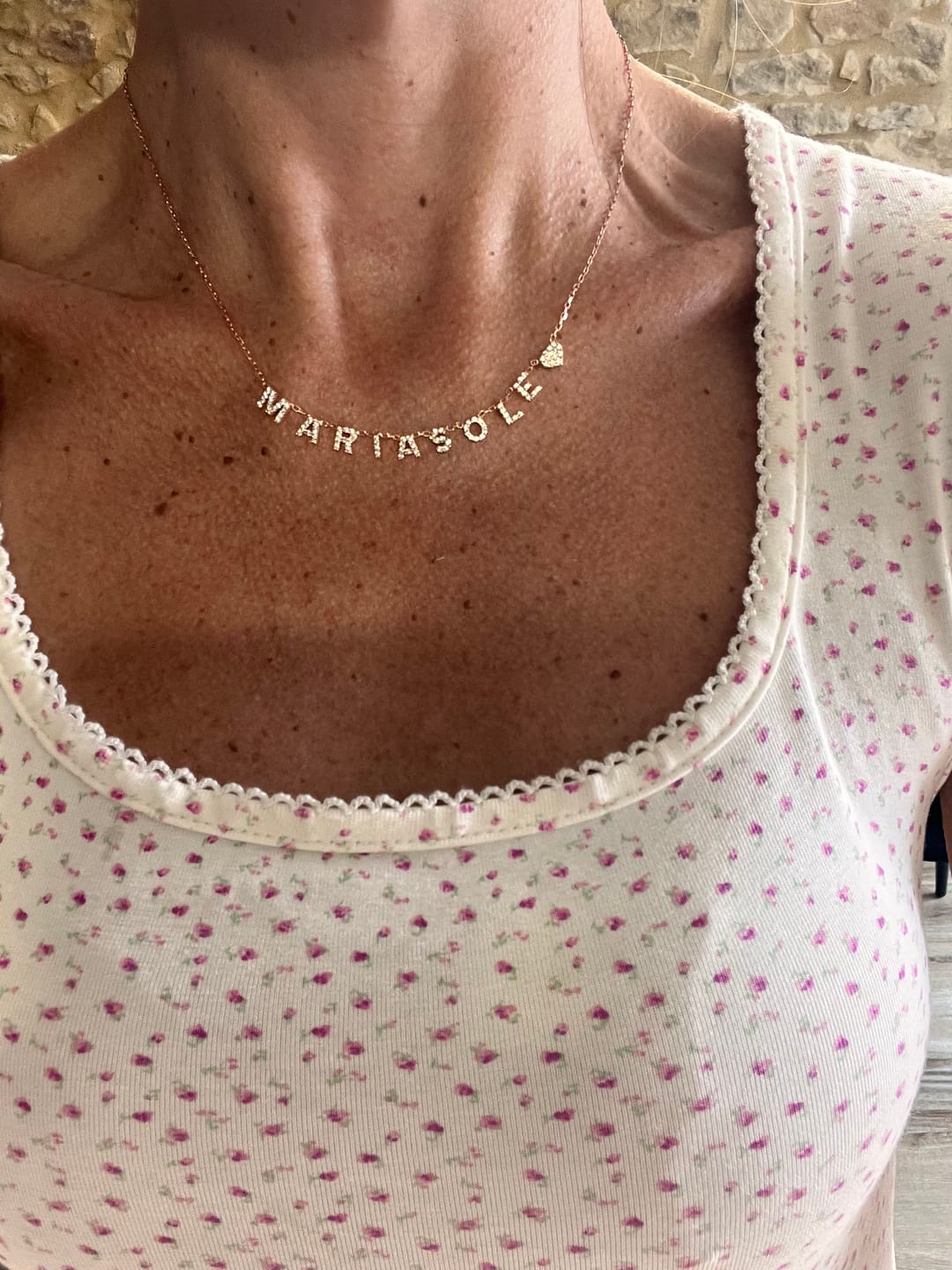 Customer photo review of Collana MINI LETTERS BRIGHT