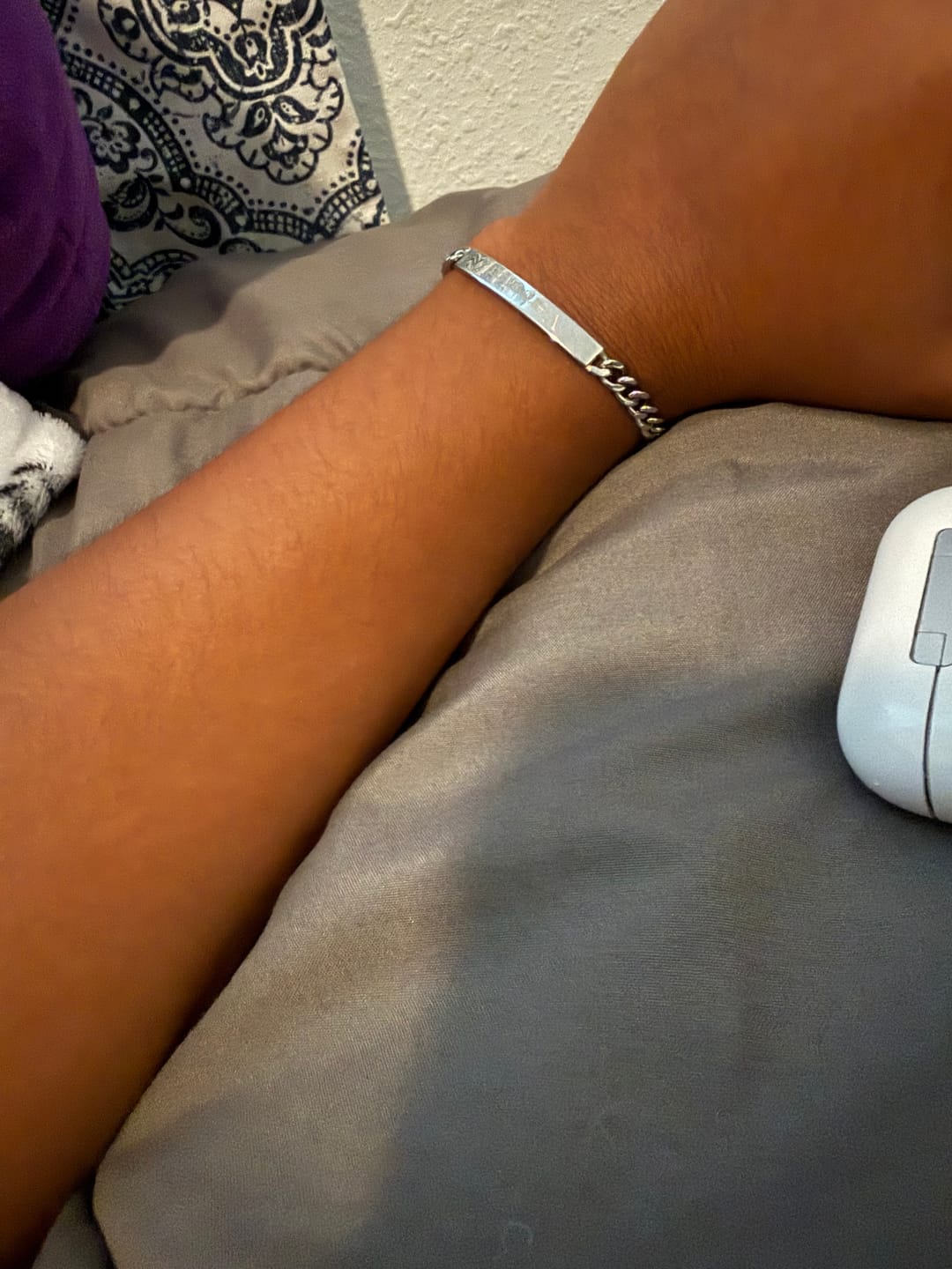 Customer photo review of 5mm Sleek Cuban Link ID Bracelet