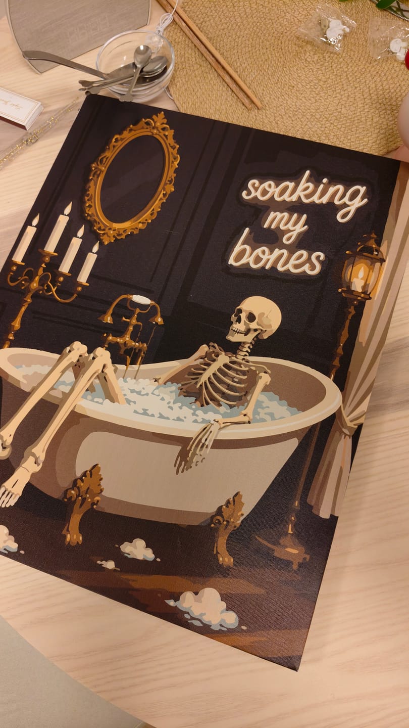 Customer photo review of Soaking My Bones | Paint by Number