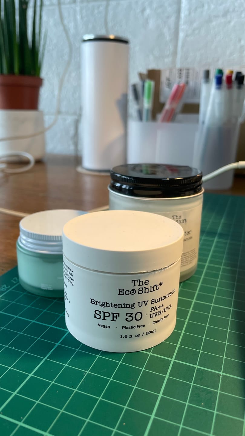 Customer photo review of Brightening UV Sunscreen SPF30 with UVA/UVB  50g