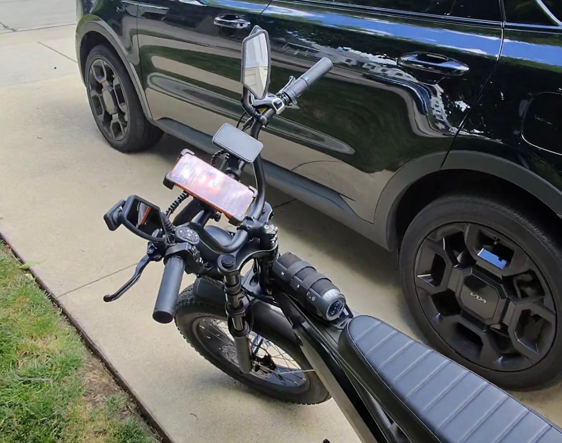 Customer photo review of Adjustable Bike Handlebar Mirror