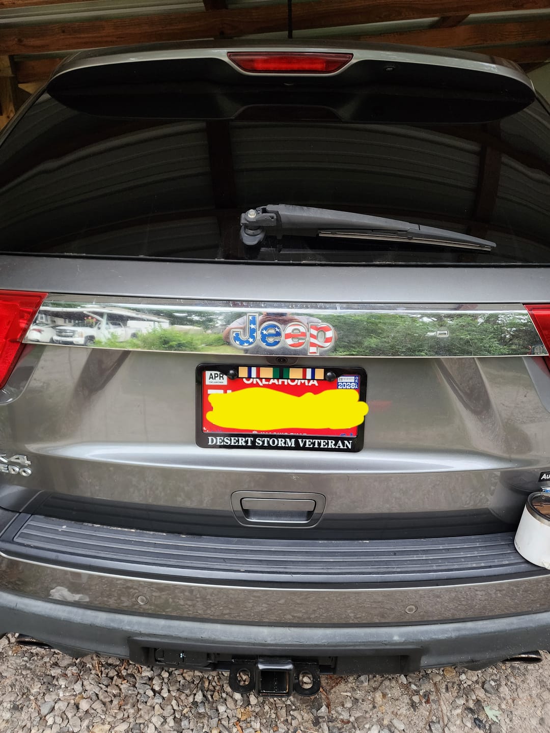 Customer photo review of JEEP Emblem Overlay Decals – American Flag Print | Fits Grand Cherokee, Cherokee, Compass, Renegade, Liberty & Patriot