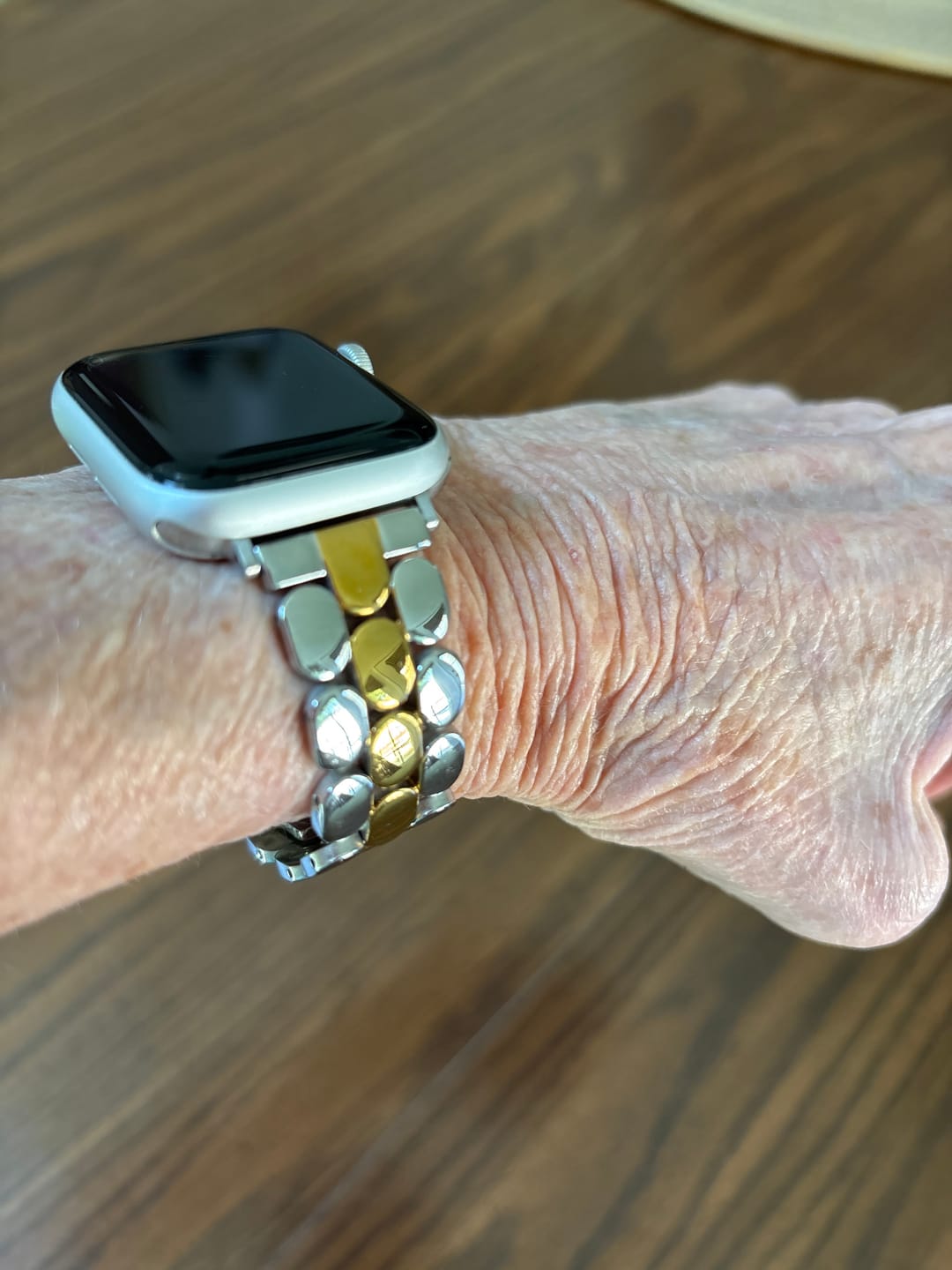 Customer photo review of Prestige Duo Luxury Apple Watch Strap