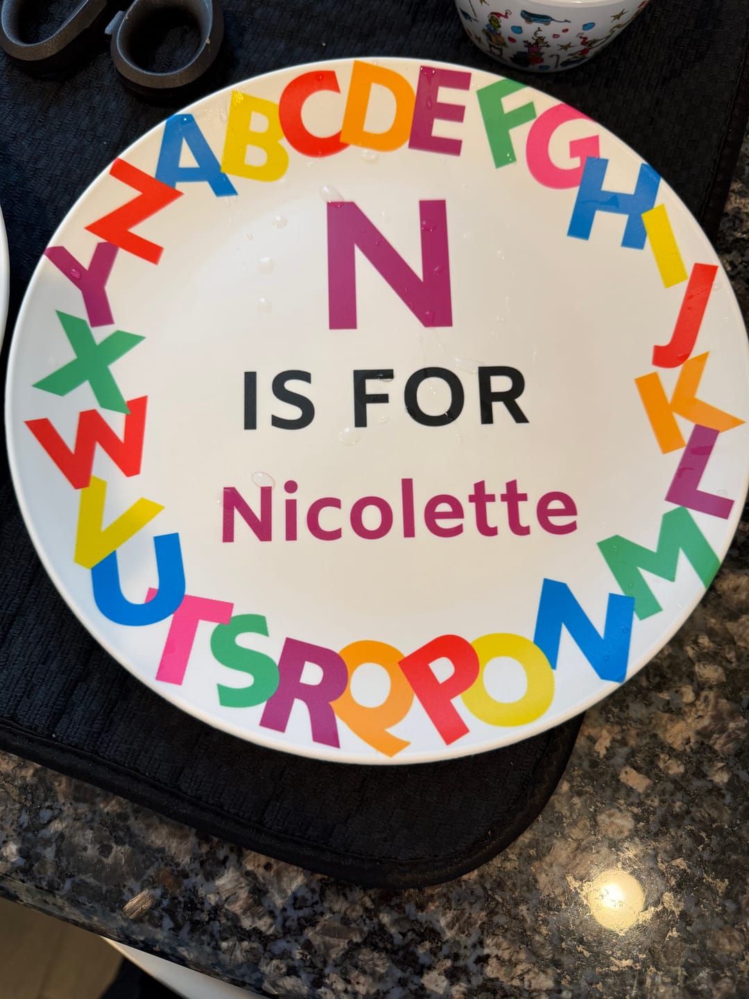 Customer photo review of Alphabet Name Plate