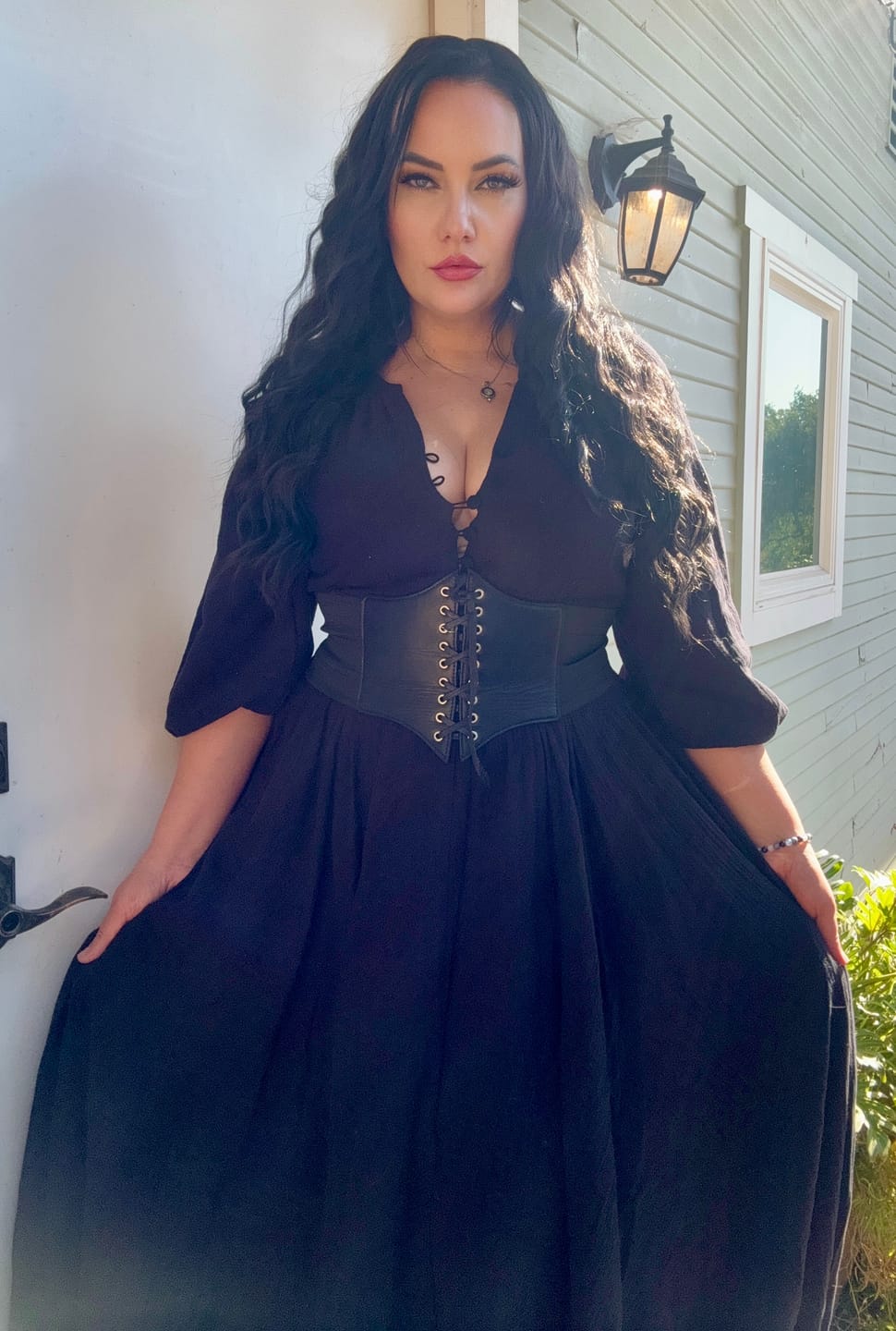 Customer photo review of PRE-ORDER - Coven Maxi Tunic Dress in Black
