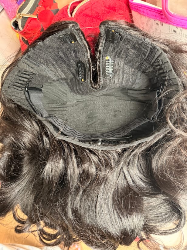 Customer photo review of Wavymy Pre-Styled Butterfly Cut Layer Yaki Straight Natural Wave Wig Beginner Friendly Wig Human Hair Wig 250% Density
