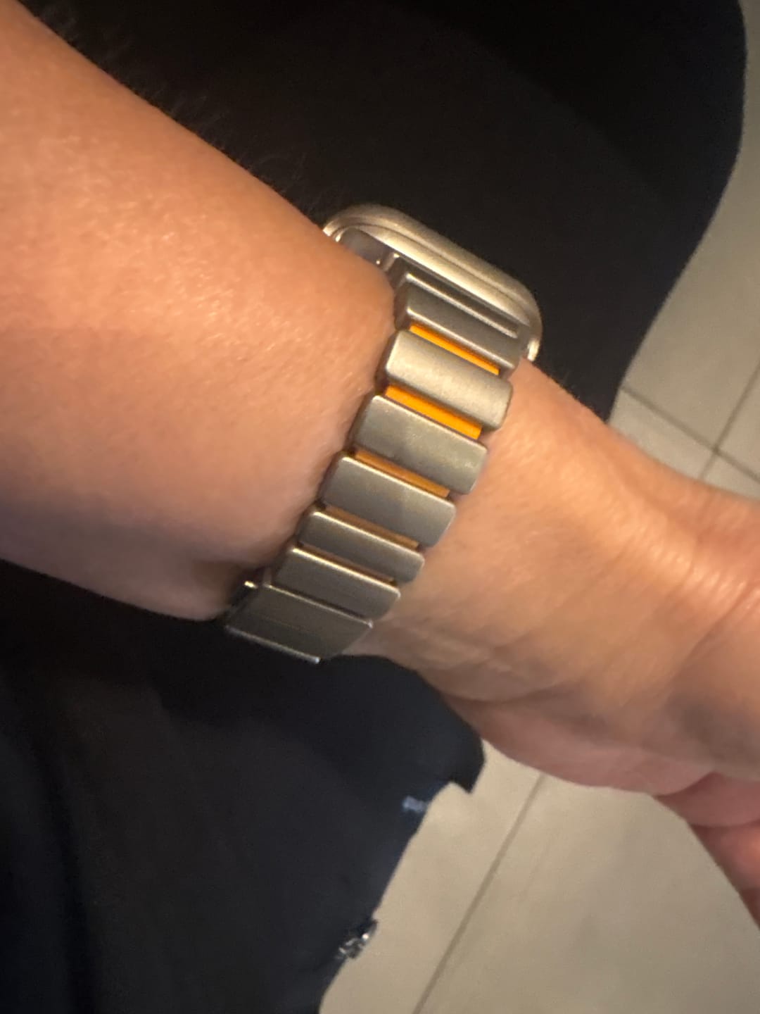 Customer photo review of Orion Metal Silicone Strap