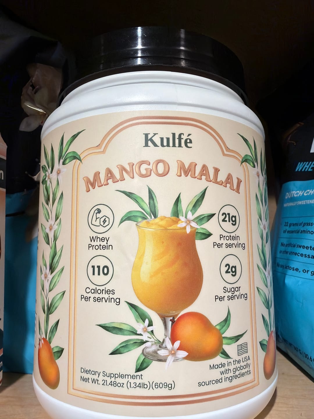 Customer photo review of Mango Malai Whey Protein Powder