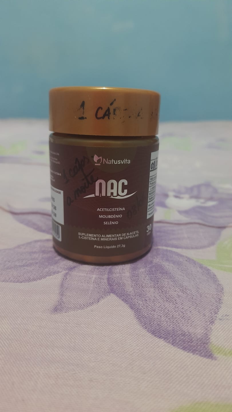 Customer photo review of NAC (N-Acetil Cisteína 600mg) com Molibdênio e Selênio em Cápsulas