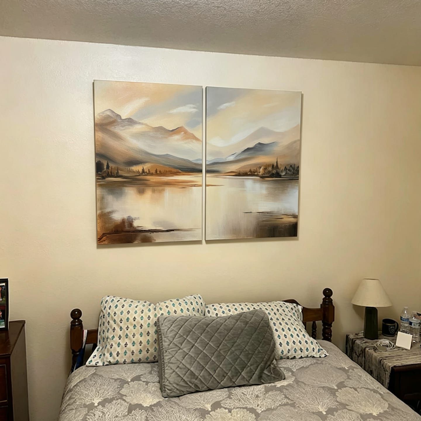 Customer photo review of Abstract Mountain Canvas Art Set of 2 #MO035