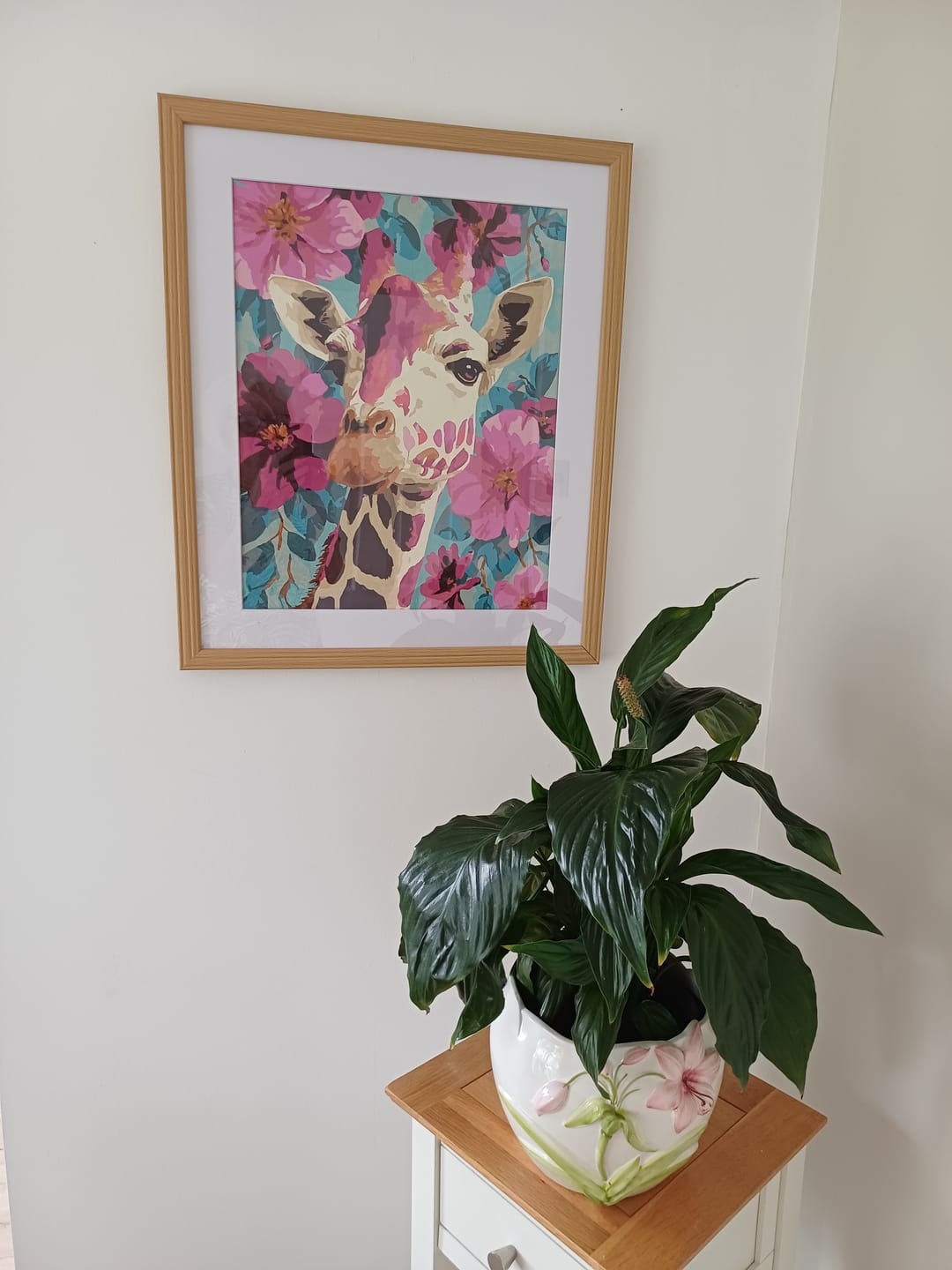 Customer photo review of Purple Giraffe | Paint by Number