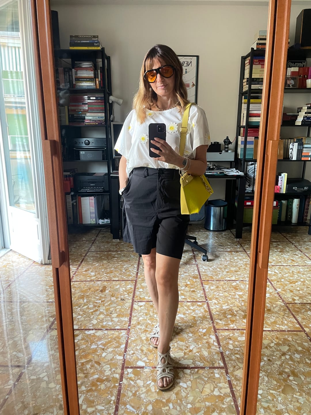 Customer photo review of BORSA SOFY BAGUETTE CAVALLINO GIALLO