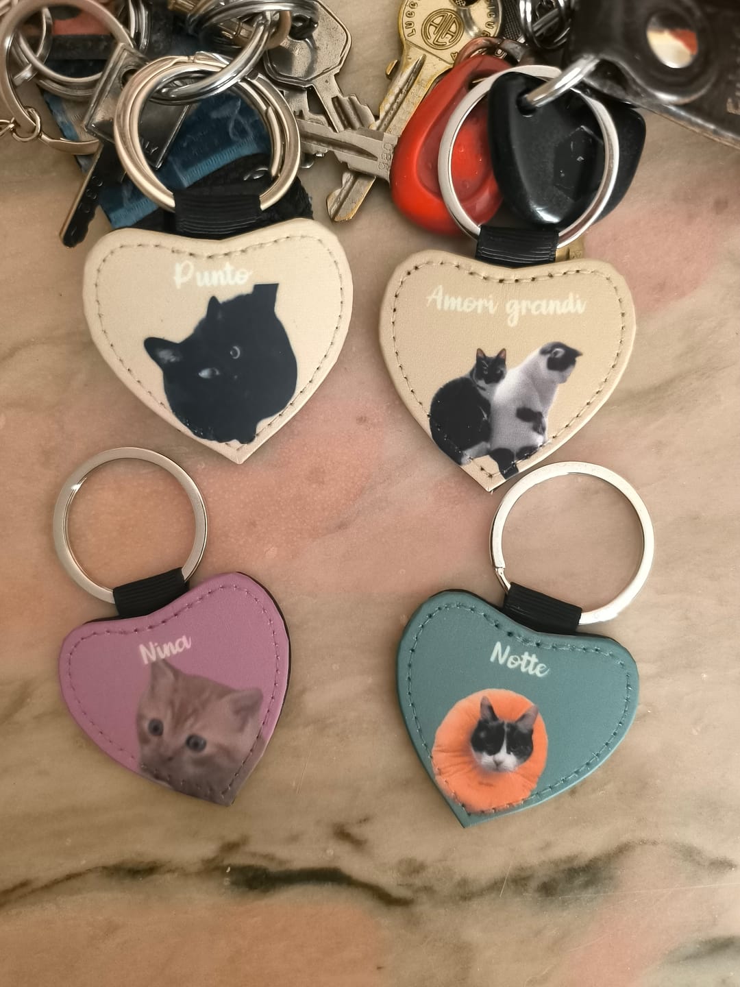 Customer photo review of Ritratto animale domestico - Portachiavi personalizzato