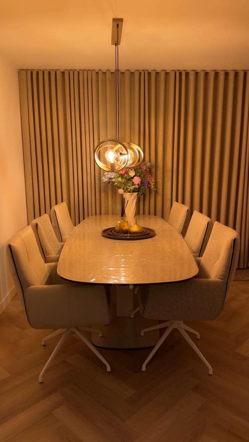 Customer photo review of Hanglamp Amara - 6-lichts - Beige - Metaal