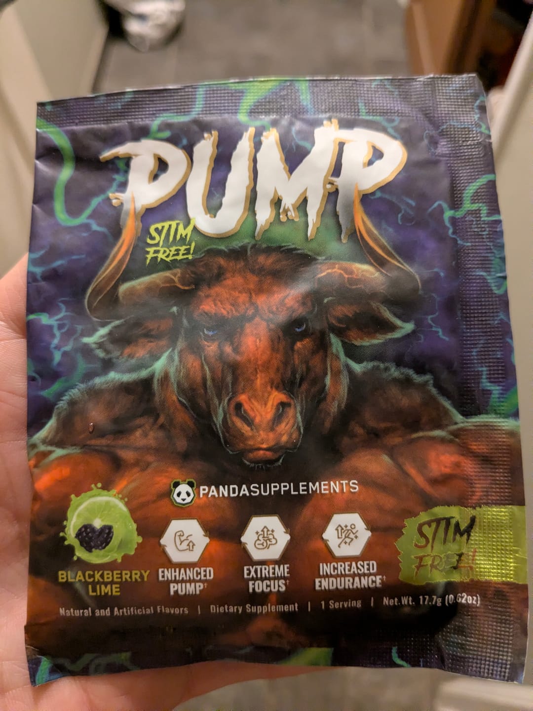 Customer photo review of PUMP NON STIM PRE | SAMPLE PACK (Blackberry Lime) - 3 Sample Pack