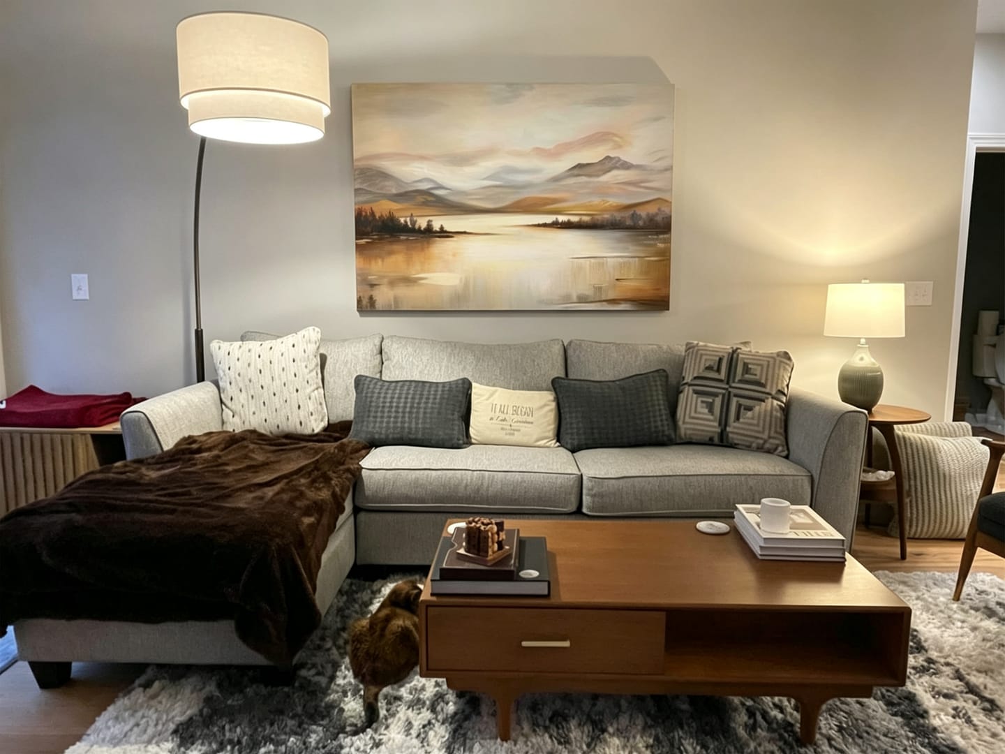 Customer photo review of Abstract Mountain Canvas Art #MO028