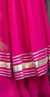 Customer photo review of Pink Gota Patti Georgette Anarkali Set