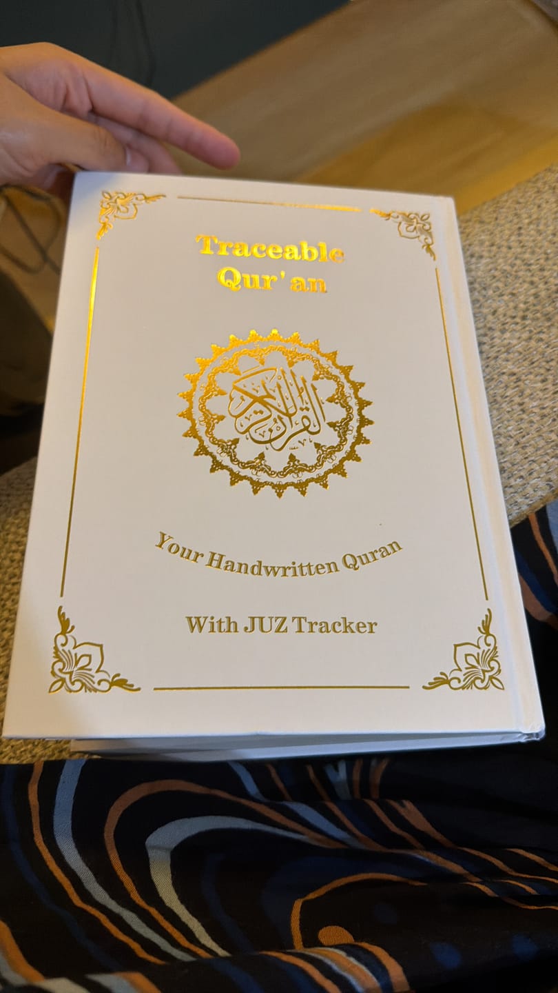 Customer photo review of MyTraceableQuran - The Quran For Tracing and Understanding