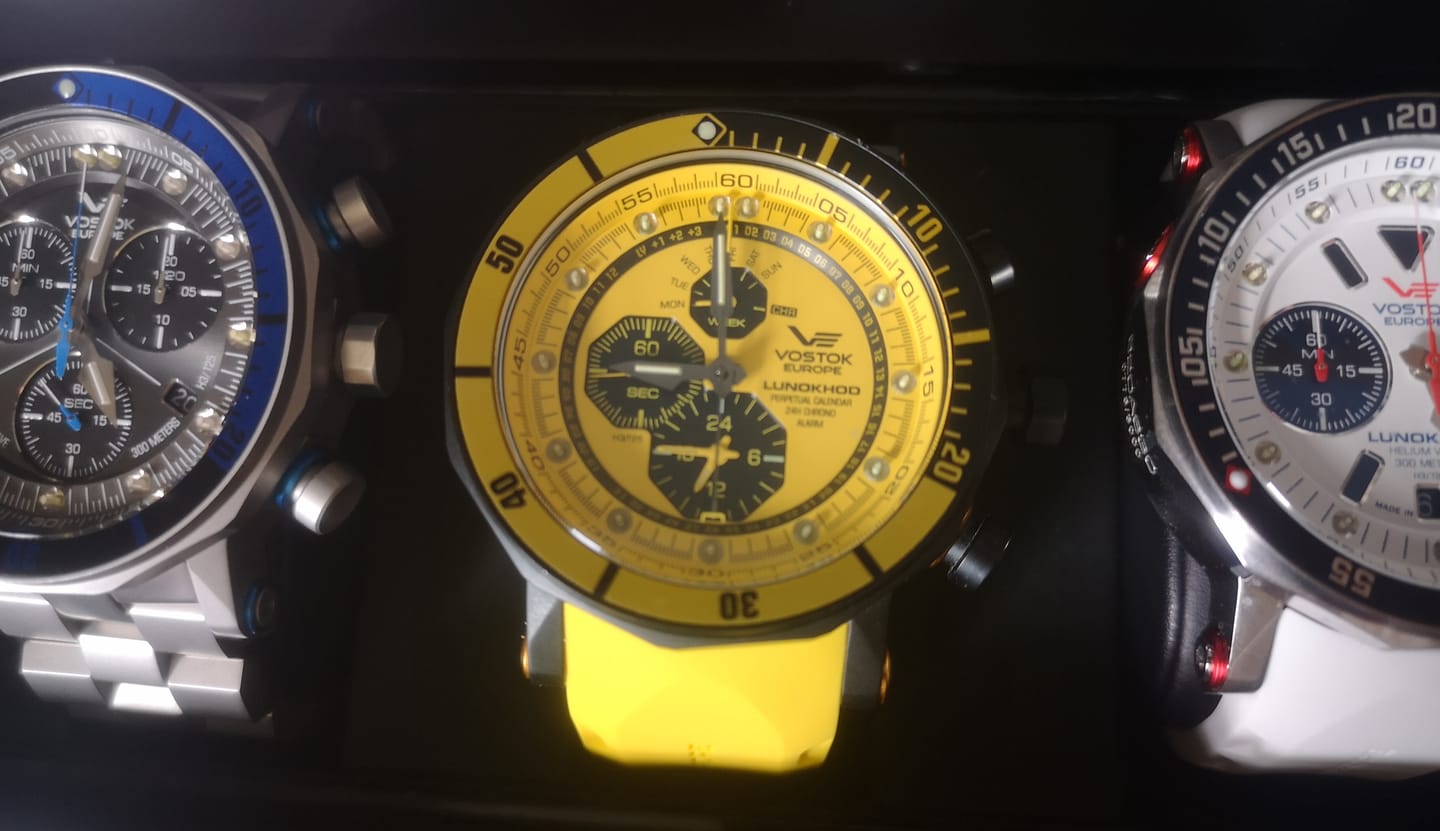 Customer photo review of LUNOKHOD YELLOW SILICONE STRAP - BLACK BUCKLE