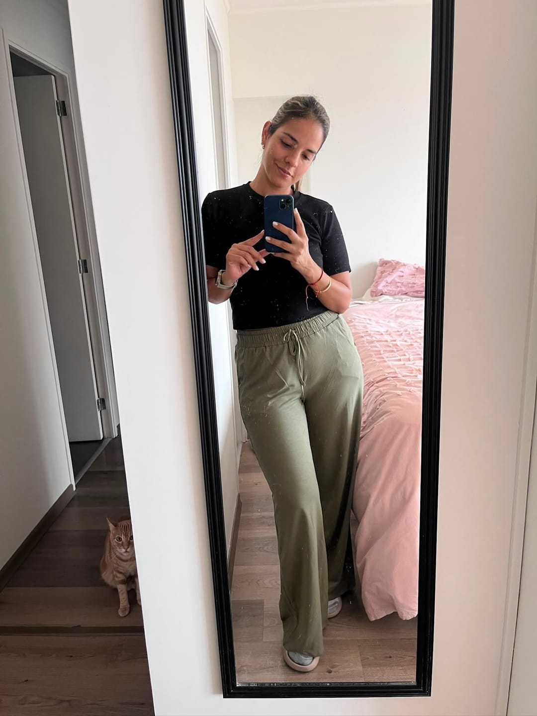 Customer photo review of Everyday Palazzo | AlgaKnit - Camo Green