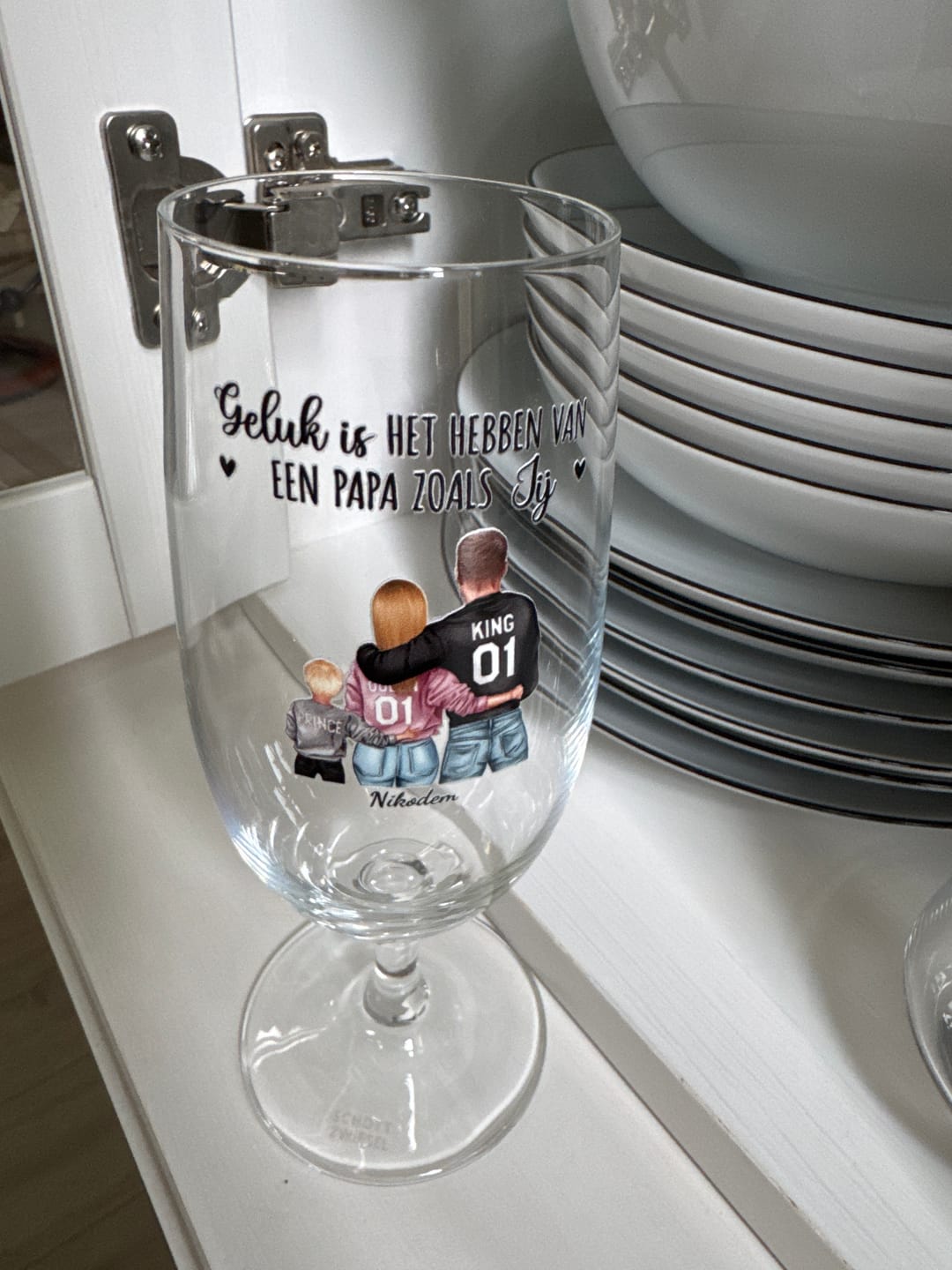 Customer photo review of Elke dag – Gepersonaliseerd bierglas voor papa voor Vaderdag