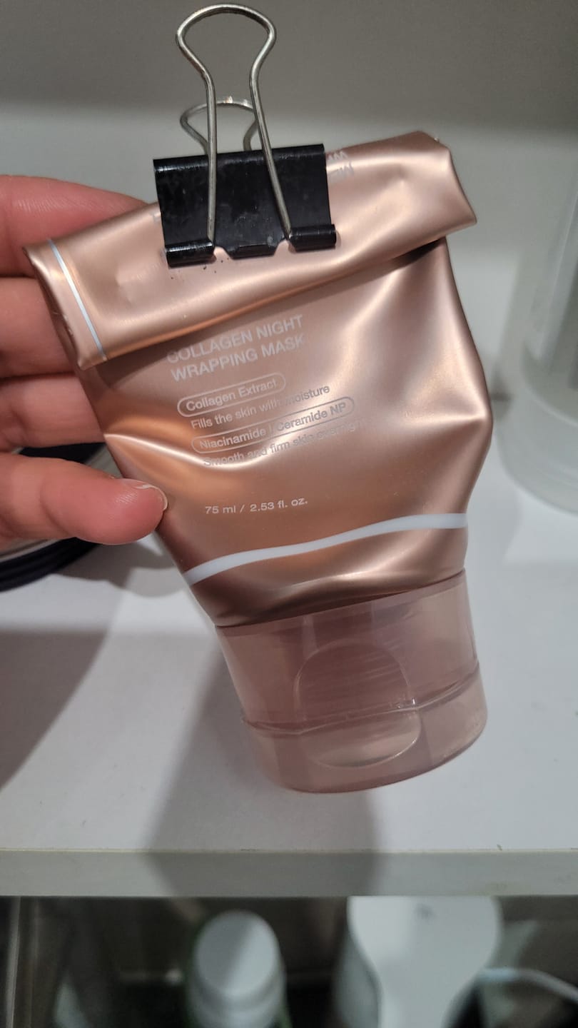 Customer photo review of Nostiprinoša nakts maska sejai Medicube Collagen Night Wrapping Mask