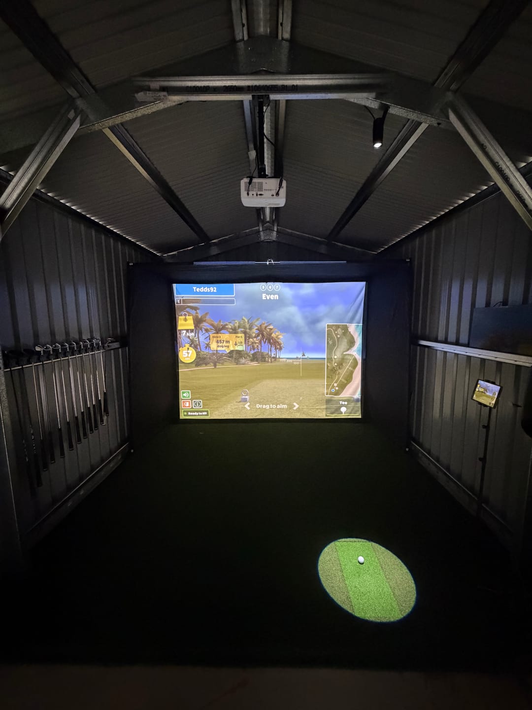 Customer photo review of BYO Launch Monitor Enclosure Simulator Package - Home Golfing Revolution