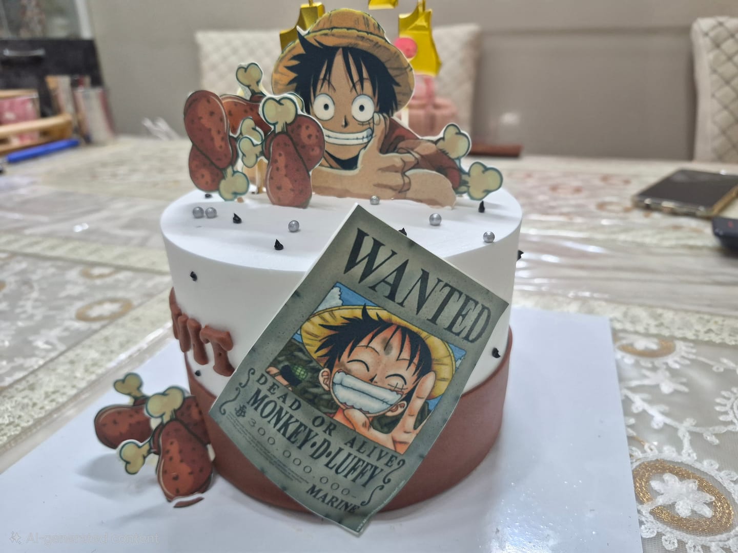 Customer photo review of One Piece Theme Cake