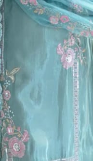 Customer photo review of Azurea Sky Blue Pure Chinon Suit Set