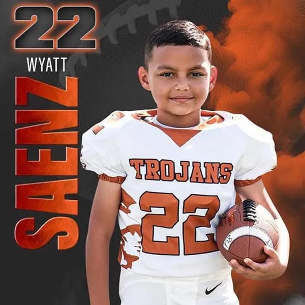 Customer photo review of Custom Sports Banner - Sports Legends Football