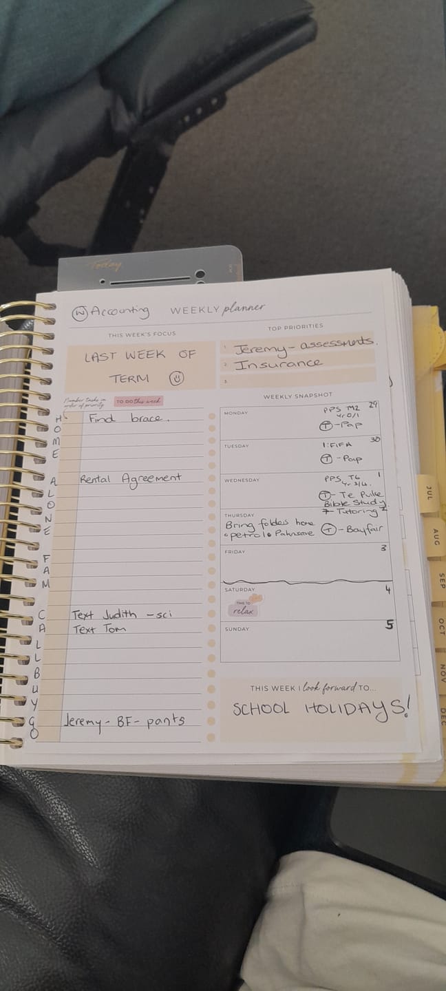 Customer photo review of Weekly Task Planner Sticky-Notes