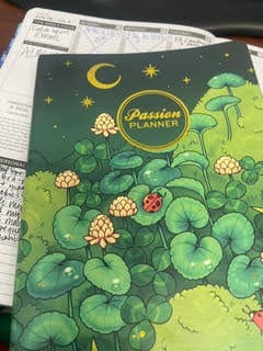 Customer photo review of Weekly Undated Planner - Midnight Meadow