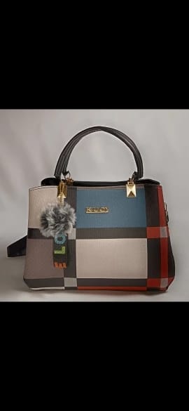 Customer photo review of Women’s Designer Style Plaid Shoulder & Crossbody Tote Bag