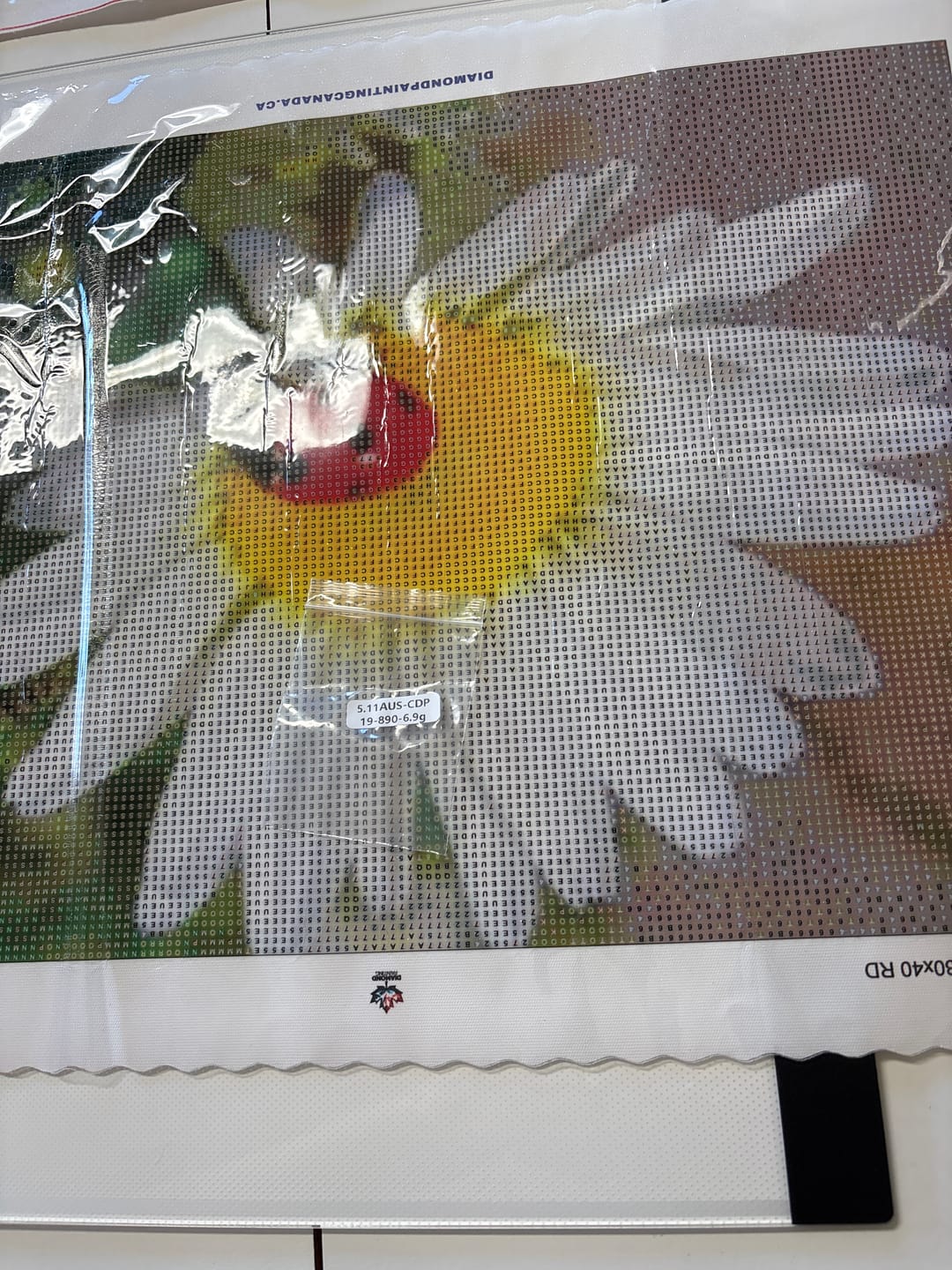 Customer photo review of White Flower Full Drill - 5D Diy Diamond Painting Flower Kits VM3017