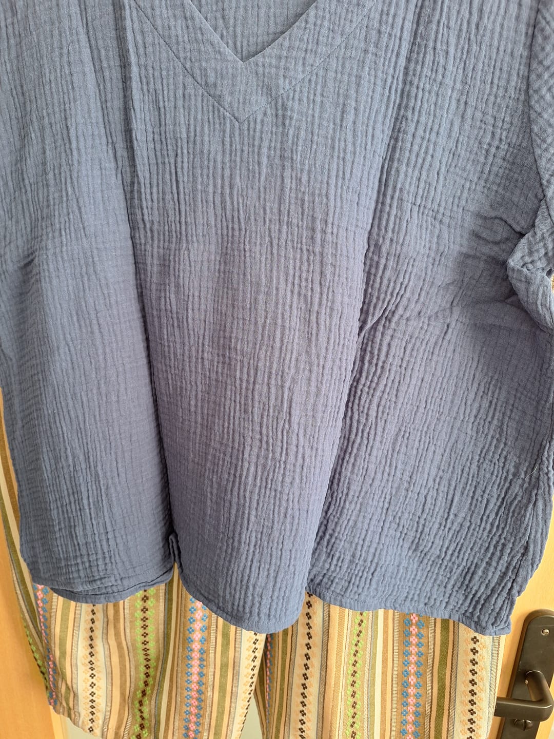 Customer photo review of Blouse Nila - Double gaze de coton indigo