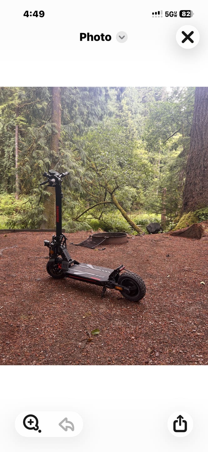 Customer photo review of Backfire M8 Electric Scooter with GPS and Samsung Battery