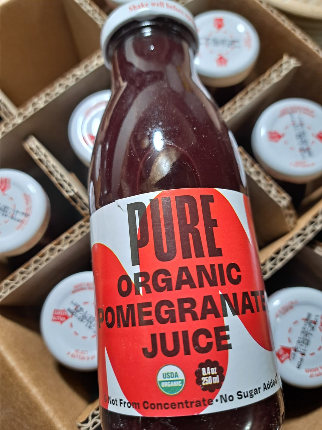 Customer photo review of Pure Organic Pomegranate Juice