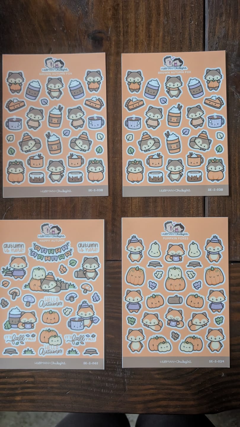 Customer photo review of Brown Fox Sticker Sheet