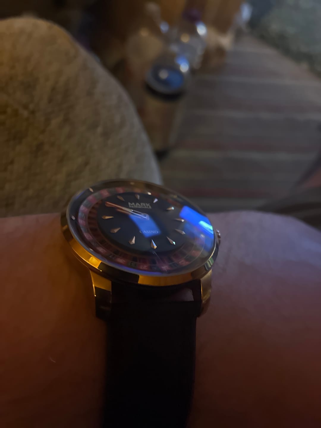 Customer photo review of Mark Fairwhale FW-5031 ROULEX Casino Watch – Luxury Roulette Timepiece