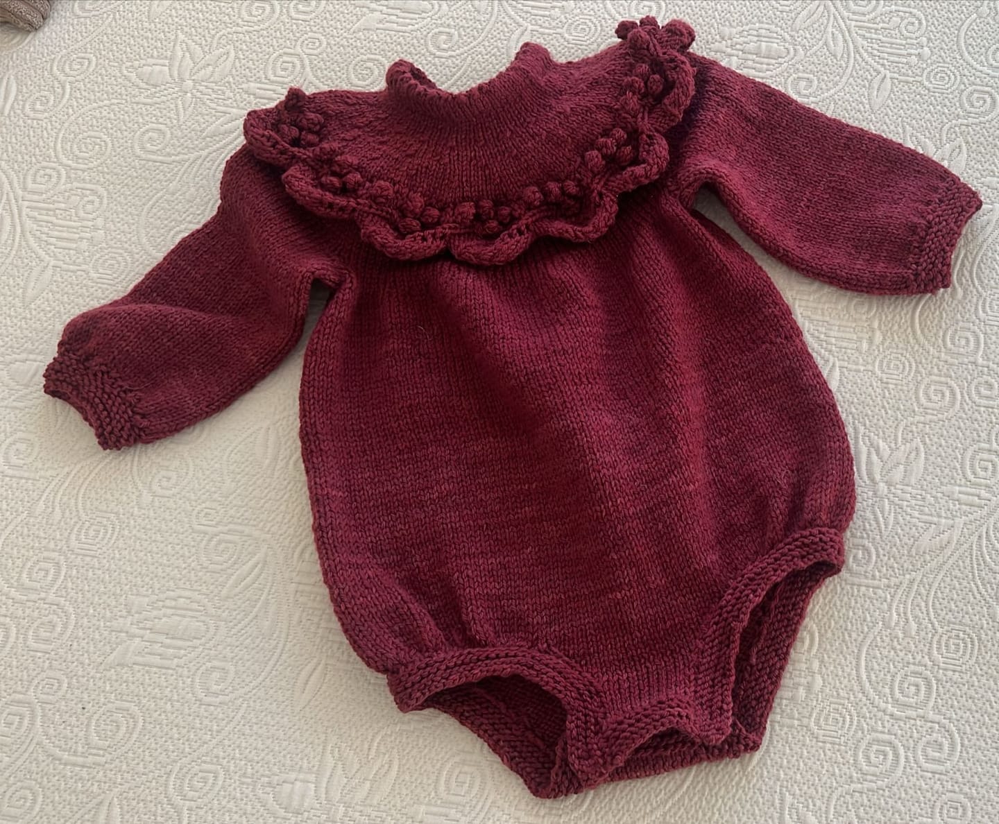 Customer photo review of Merino Sock Rojo Granate 805