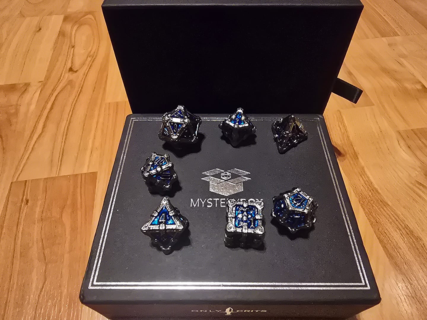 Customer photo review of Only Crits Mystery Box: Metal Dice