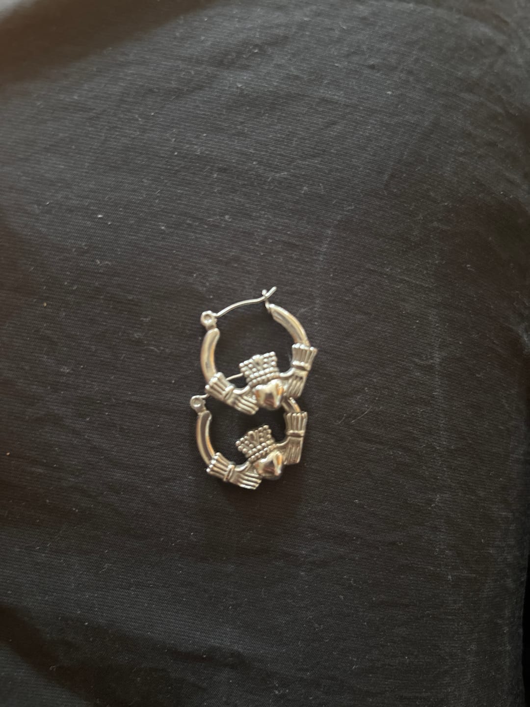 Customer photo review of Claddagh Earrings