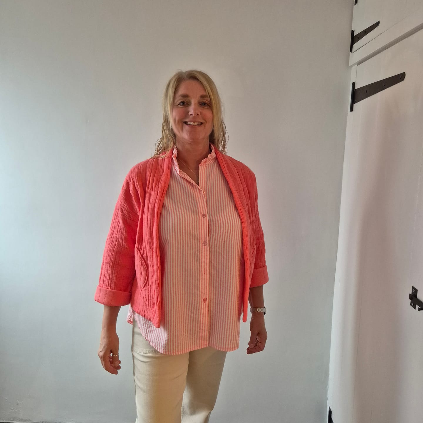 Customer photo review of Quilted Boxy Jacket