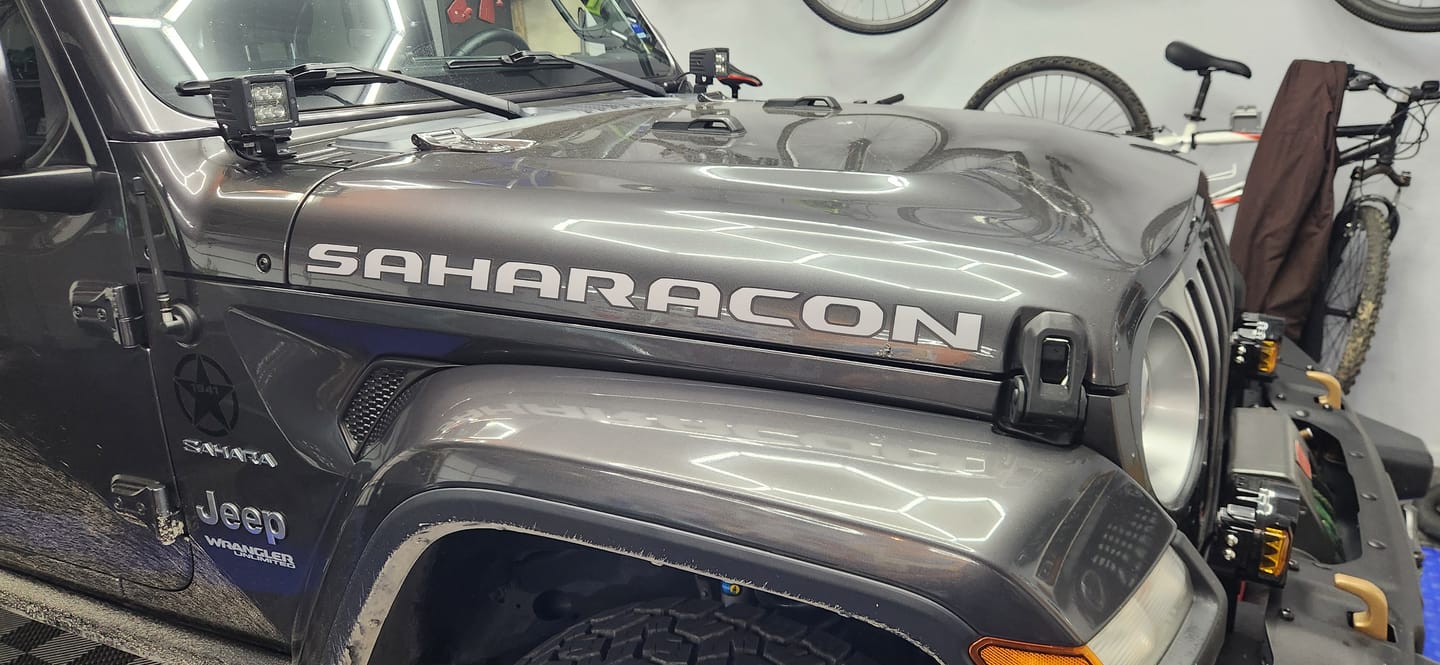 Customer photo review of Custom Hood Lettering | Set of 2