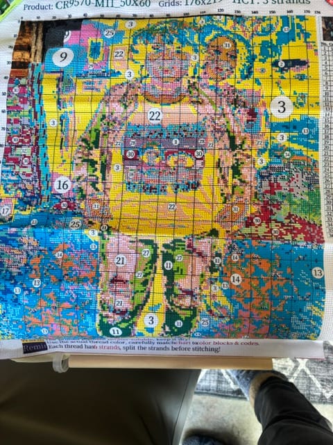 Customer photo review of Custom Cross Stitch Tapestry Kit | Just Upload Your Photo!
