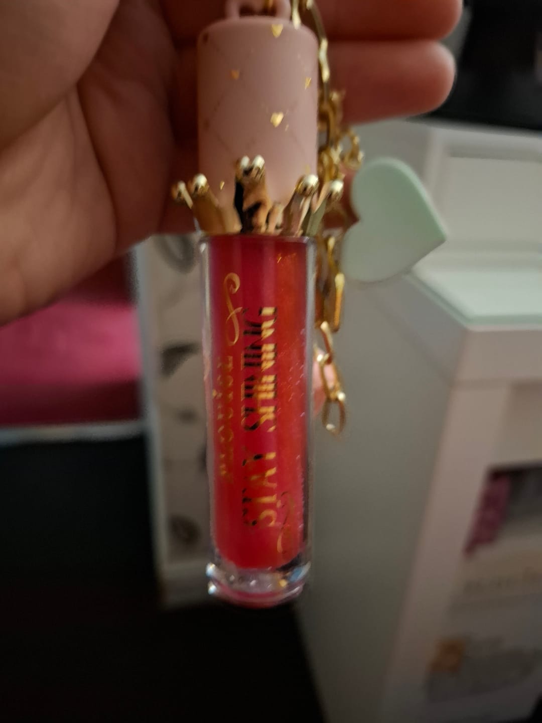 Customer photo review of Personalised Stay Shining Lip Oil