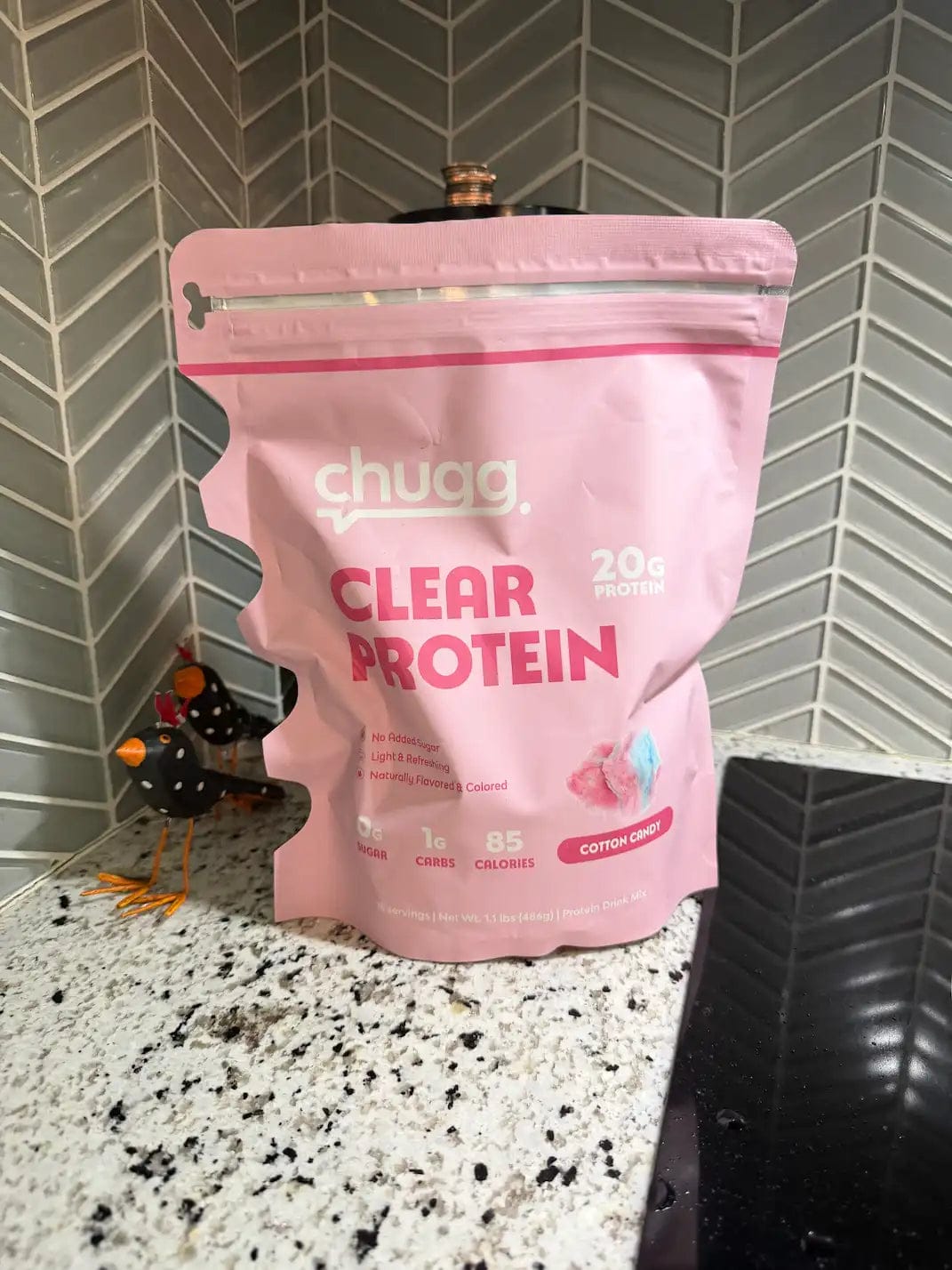 Customer photo review of Clear Protein Cotton Candy